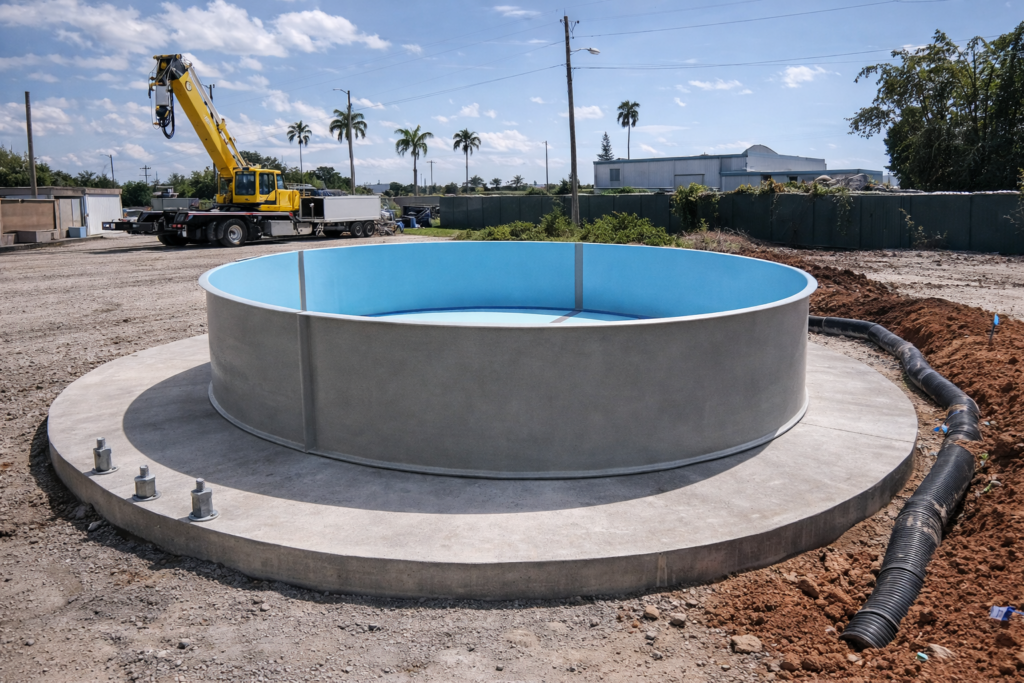 fiberglass tank site preparation